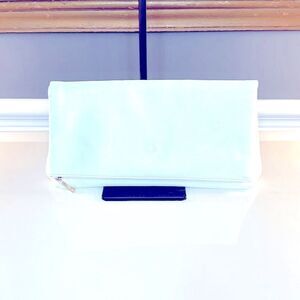 Bam Forever White Fold Over Clutch Bag